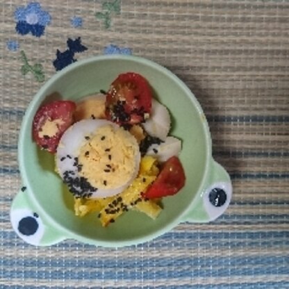 libreちゃん(o^ O^)シ彡☆卵とトマトの胡麻サラダ美味しかったです( ≧∀≦)ノリピにポチ✨✨ありがとーございます(^_^ゞ